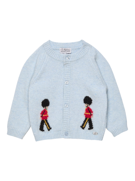 Trotters Baby Guardsman Cardigan, Pale Blue, Pale Blue