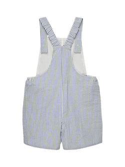 Trotters Baby Guardsman Alexander Dungaree Shorts, Navy Stripe - view 2, Navy Stripe
