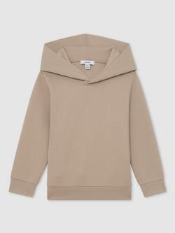 Reiss Kids' Fabien Relaxed Hoodie, Stone, Stone