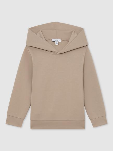 Reiss Kids' Fabien Relaxed Hoodie, Stone, Stone