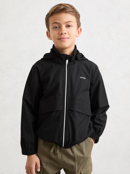 Reiss Kids' Ash Windbreaker Jacket, Black