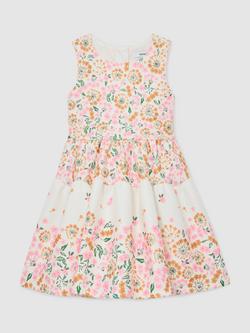 Reiss Kids' Myra Floral Dress, Pink/Multi, Pink/Multi