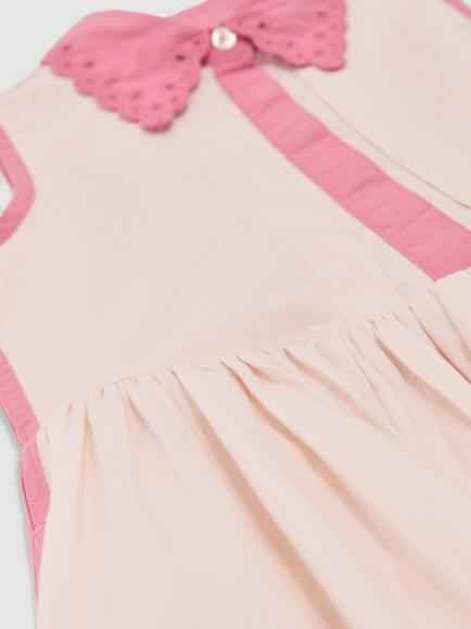 Reiss Kids' Odela Colour Block Mini Dress - view 2, Light Pink