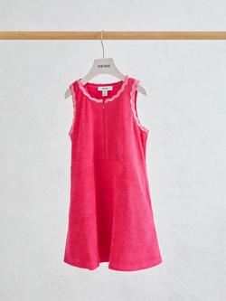 Reiss Kids' Sunny Towelling Dress, Pink - view 2, Pink