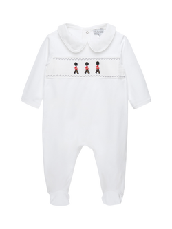 Trotters Baby Marching Guardsman Peter Pan Bodysuit, White/Guardsman, White/Guardsman