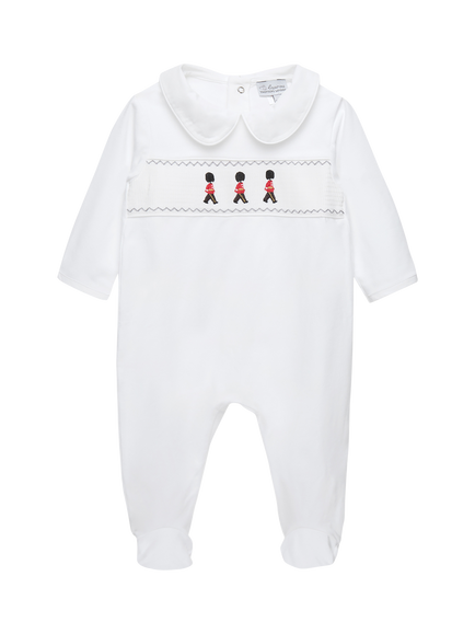 Trotters Baby Marching Guardsman Peter Pan Bodysuit, White/Guardsman, White/Guardsman