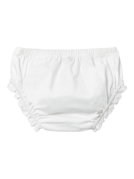 Trotters Baby Broderie Anglaise Frill Knickers, White - view 2, White