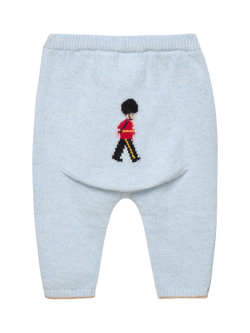 Trotters Baby Knitted Guardsman Leggings, Pale Blue - view 2, Pale Blue