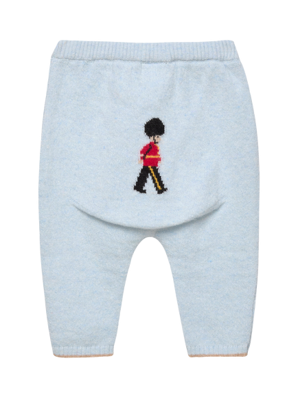 Trotters Baby Knitted Guardsman Leggings, Pale Blue - view 2, Pale Blue