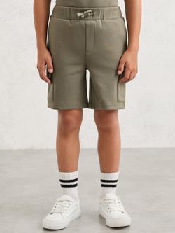 Reiss Kids' Oliver Relaxed Drawstring Cargo Shorts, Sage, Sage