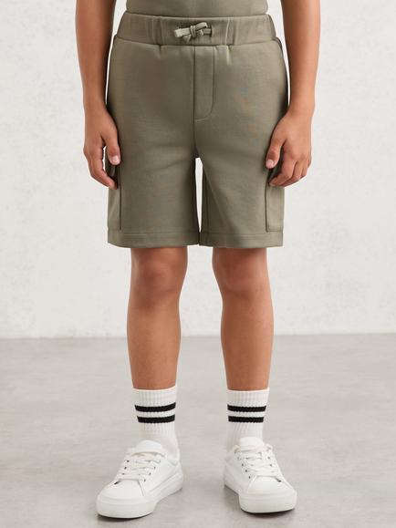 Reiss Kids' Oliver Relaxed Drawstring Cargo Shorts, Sage, Sage