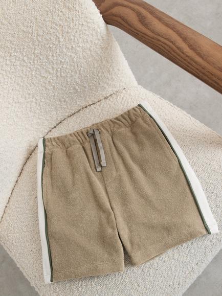Reiss Kids' Raven Drawstring Shorts, Sage/White - view 2, Sage/White