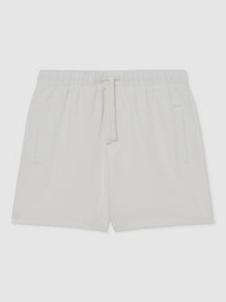 Reiss Kids' Tavola Relaxed Textured Drawstring Shorts - view 2, White