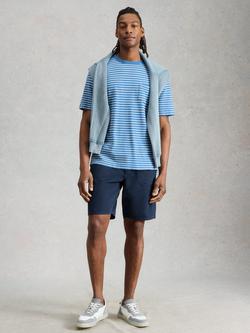 White Stuff Crantock Cotton Cargo Shorts, Dark Blue, Dark Blue