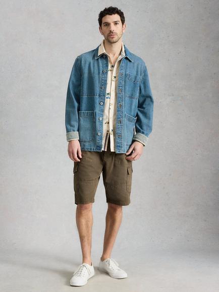 White Stuff Kemble Cotton Cargo Shorts, Khaki