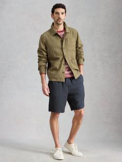 White Stuff Lewes Linen Shorts, Midnight Blue - view 2, Midnight Blue