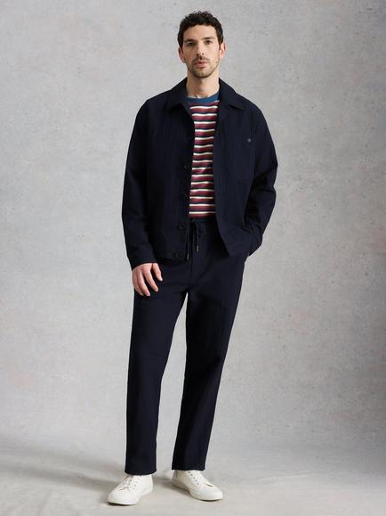 White Stuff Falmouth Cotton Regular Fit Jacket, Midnight, Midnight