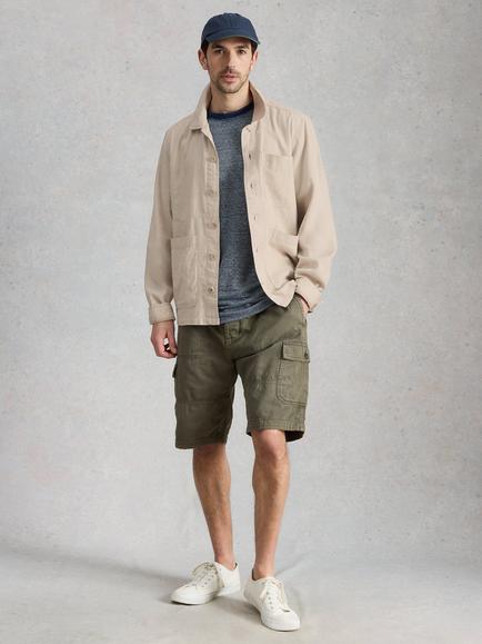 White Stuff Westgate Linen Blend Utility Jacket, Natural Beige, Natural Beige
