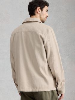White Stuff Westgate Linen Blend Utility Jacket, Natural Beige - view 2, Natural Beige