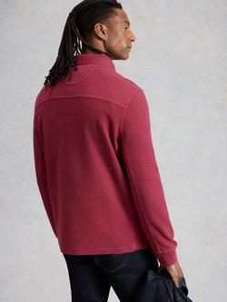 White Stuff Sidmouth Cotton Polo Neck Sweatshirt, Plum - view 2, Plum