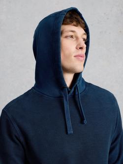White Stuff Sidmouth Cotton Hoodie, Dark Blue - view 2, Dark Blue