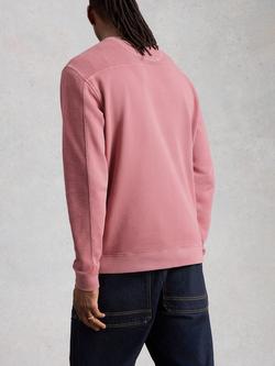 White Stuff Sidmouth Cotton Crew Neck Sweatshirt, Pink - view 2, Pink