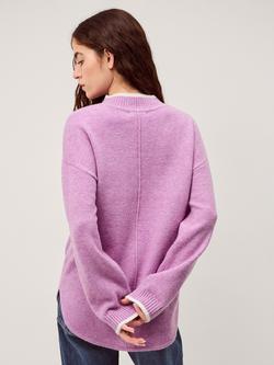 Monsoon Tori Colour Contrast Jumper - view 2, Lilac