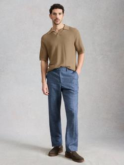 White Stuff Thame Polo Shirt, Brown, Brown