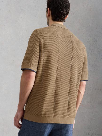 White Stuff Thame Polo Shirt, Brown - view 2, Brown