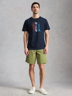 White Stuff Abersoch Linen Regular Fit Short Sleeve T-Shirt, Navy, Navy