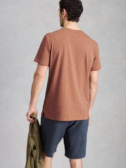 White Stuff Abersoch Mountain Print Linen T-Shirt, Pink - view 2, Pink