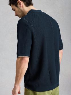 White Stuff Thame Polo Shirt, Midnight Blue - view 2, Midnight Blue