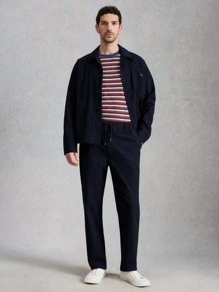 White Stuff Falmouth Cotton Drawstring Chinos, Midnight, Midnight