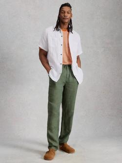 White Stuff Denny Woven Check Short Sleeve Shirt, White, White