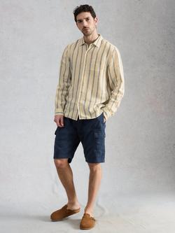 White Stuff Keswick Striped Linen Shirt, Grey, Grey