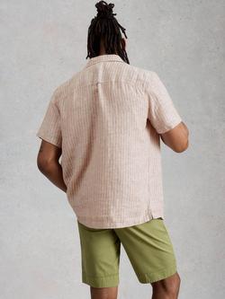 White Stuff Keswick Short Sleeve Linen Shirt, Multi/Grey - view 2, 
