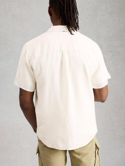 White Stuff Keswick Linen Short Sleeve Shirt, White - view 2, White