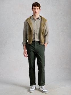 White Stuff Keswick Linen Long Sleeve Shirt, Khaki, Khaki