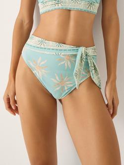 Monsoon Tashie Tie Waist Sun Bikini Bottoms, Turquoise, Turquoise