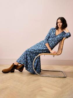 Brora Liberty Print Floral Jersey Dress, Iris - view 2, Iris