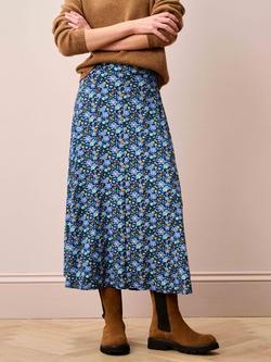 Brora Liberty Print Floral Jersey Skirt, Iris, Iris