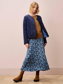 Brora Liberty Print Floral Jersey Skirt, Iris - view 2, Iris