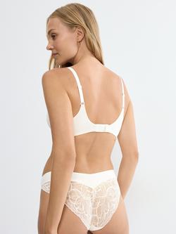 Triumph Body Make-Up Illusion Lace Padded Underwired Bra, White - view 2, White