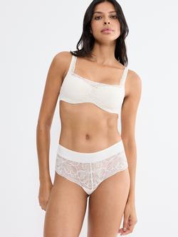 Triumph Body Make-Up Illusion Lace Shorty Knickers, White, White