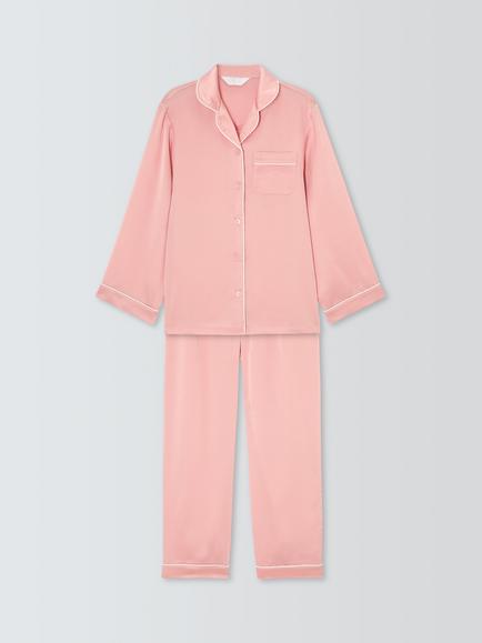 John Lewis Kids' Satin Pyjamas, Pink, Pink