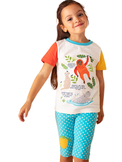 Frugi Kids' Laurie Lemon Applique Shorts, Blue Skies - view 2, Blue Skies