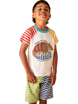 Frugi Kids' Slumber Short Sleeve Pyjama Set, Multi - view 2, Multi