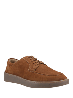 Hush Puppies Rafael Suede Lace Up Trainers, Tan - view 2, Tan