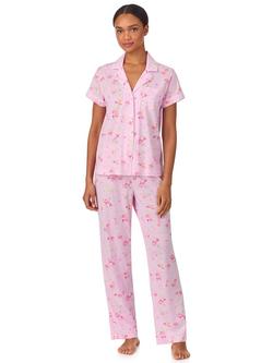 Lauren Ralph Lauren Floral Button Down Long Pyjama Set, Pink, Pink