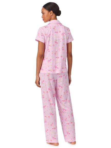 Lauren Ralph Lauren Floral Button Down Long Pyjama Set, Pink - view 2, Pink